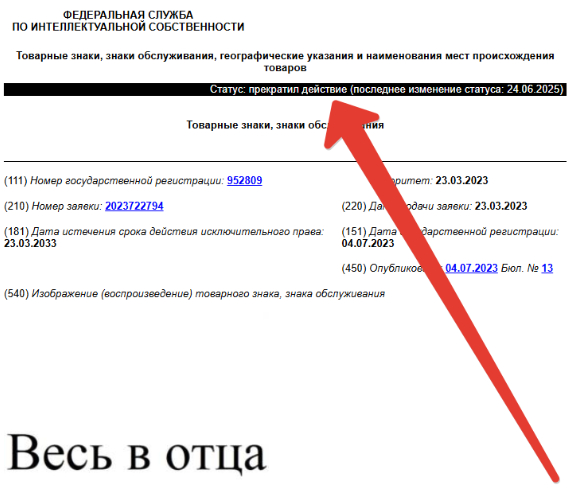«Весь в отца»: они запатентовали на себя смешную надпись на детской одежде и потребовали с нас 1 000 000 рублей, угрожая судом и полицией