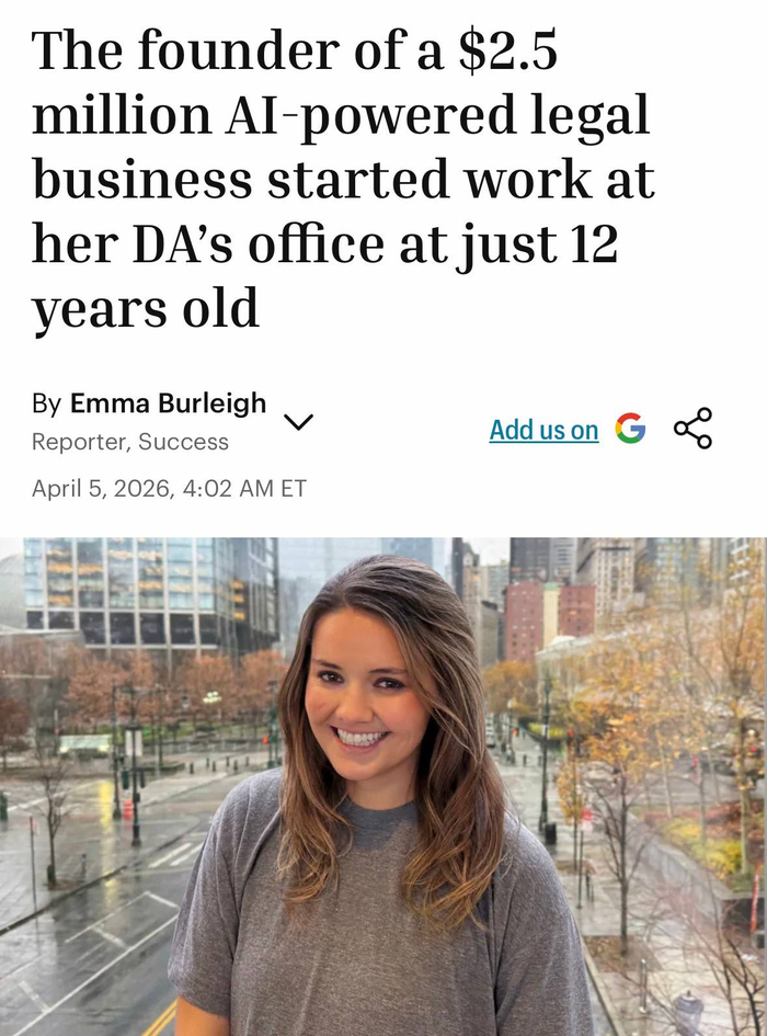 Девушка подняла 2,5 млн на юридическом стартапе - 12.04.26 21:13 