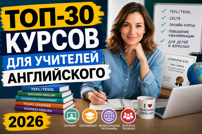 ТОП-30 лучших курсов для учителей английского в 2026 году 