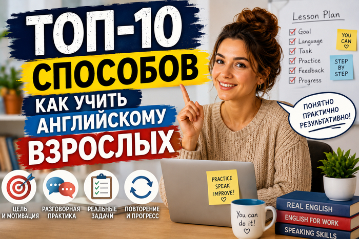 ТОП-10 лучших способов, как учить английскому взрослых: практическое руководство для преподавателя 