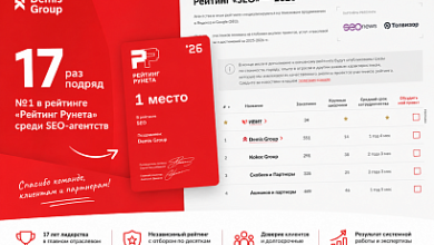 Photo of Агентство Demis Group в 17-й раз подряд возглавило «Рейтинг Рунета»