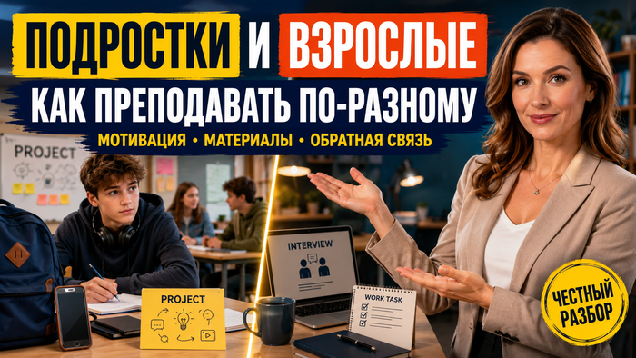 Разница в преподавании английского подросткам и взрослым: как адаптировать урок 